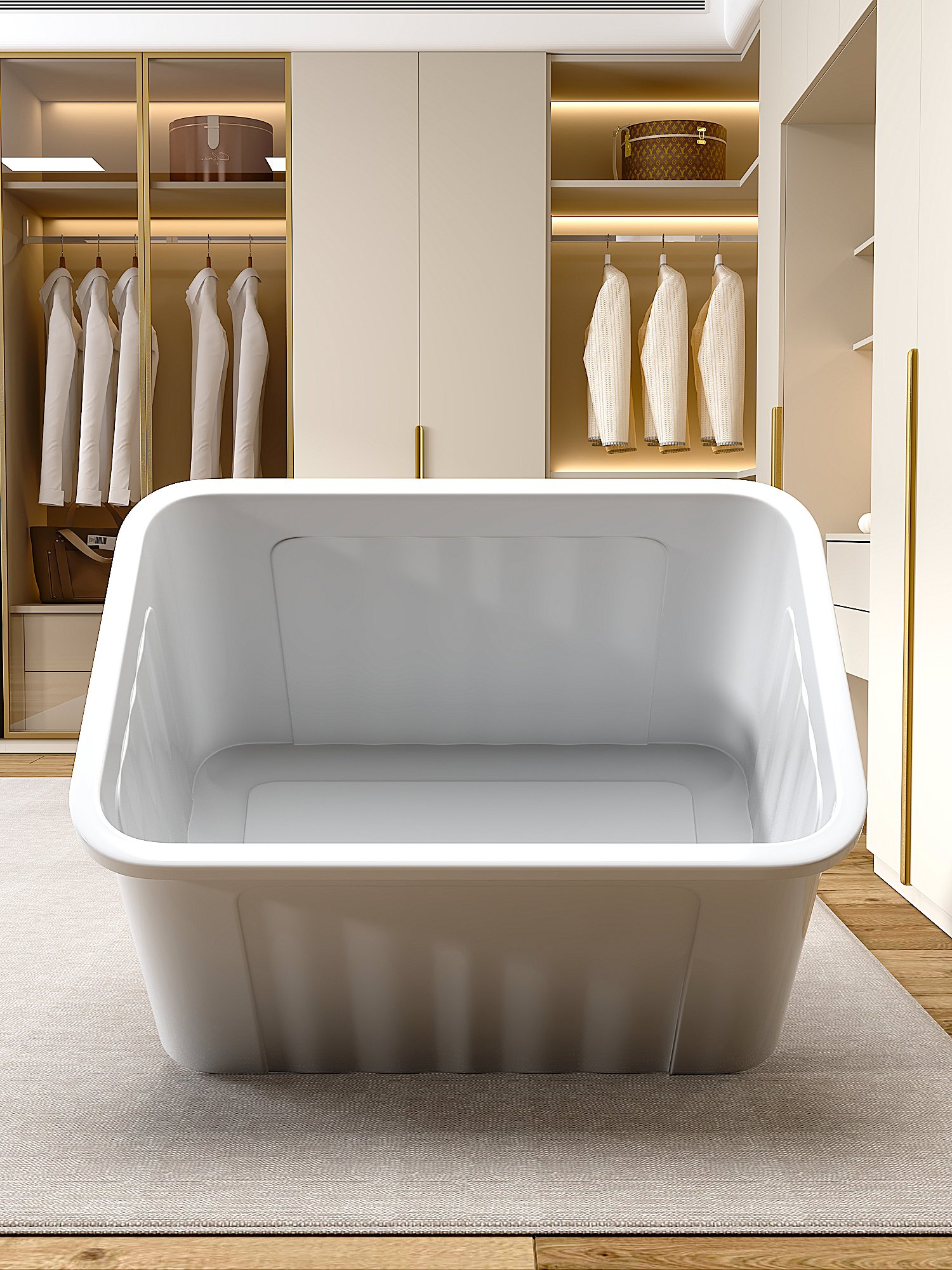 新款竖纹敞口整理箱