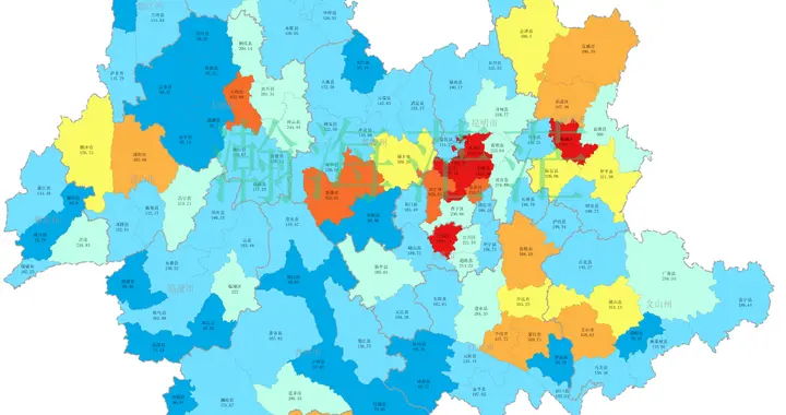 2025年云南省各地市、区县生产总值和人均生产总值