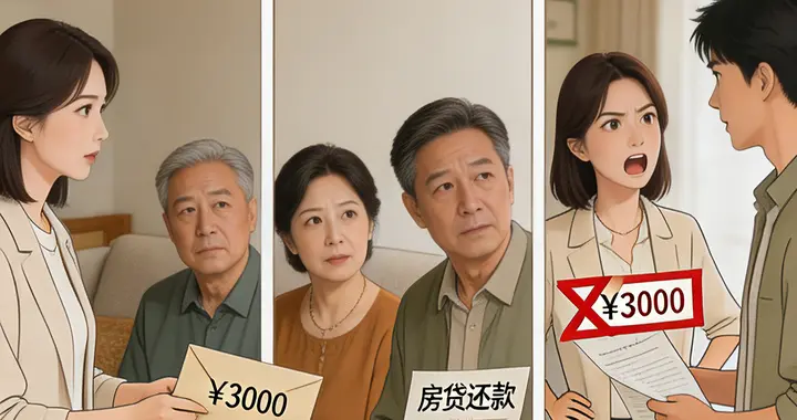 每月给父母3000，父母转头给弟弟还房贷，女儿断供：我不是提款机
