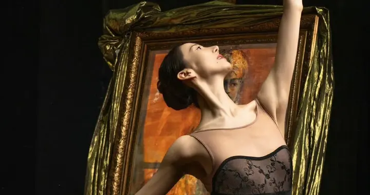 方梦颖穿搭壁纸，柔美的芭蕾天鹅舞者