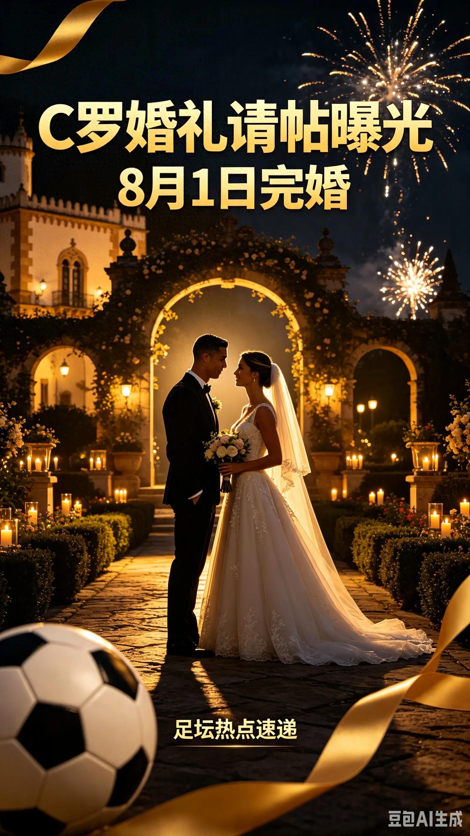 葡媒爆出C罗婚礼请帖！传闻8月1日举办婚礼