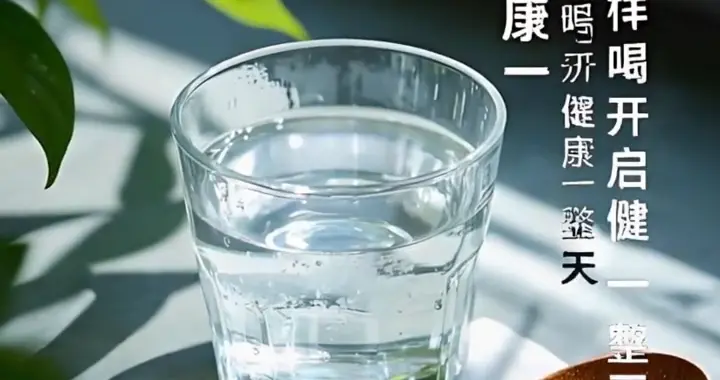 “早晨第一杯水，健康一整天！”🍃💧🌞