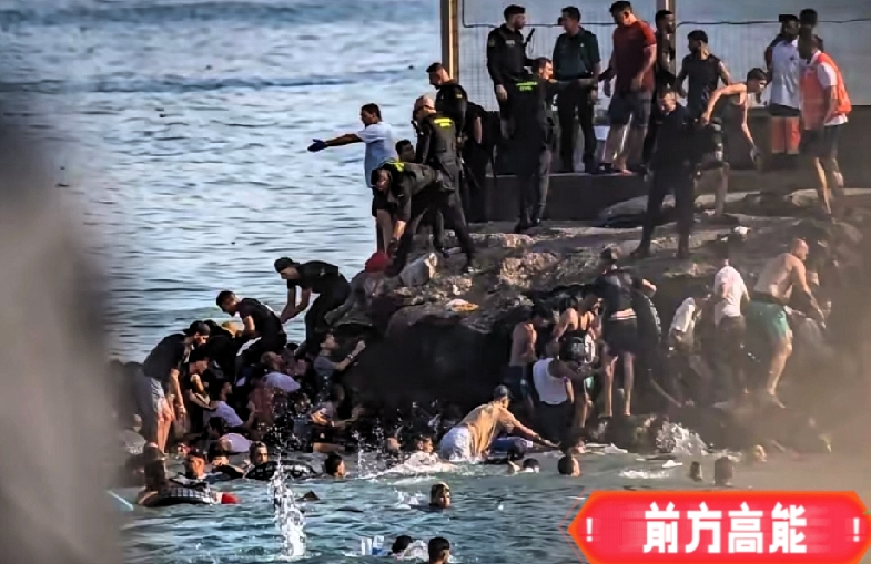 面对汹涌而来的移民潮，西班牙当局保持冷静应对。休达大量本地商铺选择闭门...