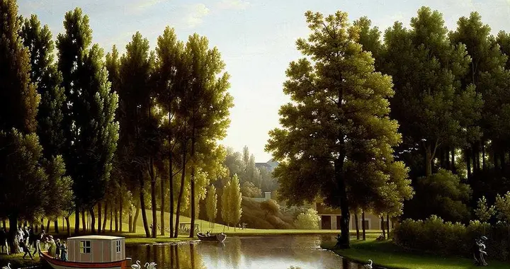 凝视比道尔的画布，仿佛踏入了一段被精心封存的静谧时光。