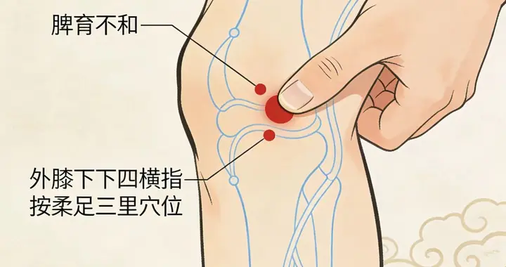 脾胃不和总胀气？按这1个穴，5分钟快速排气！