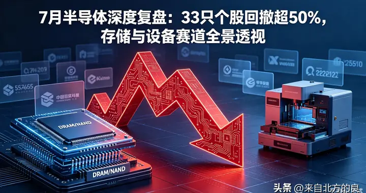 7月半导体深度复盘：33只个股回撤超50%，存储与设备赛道全景透视