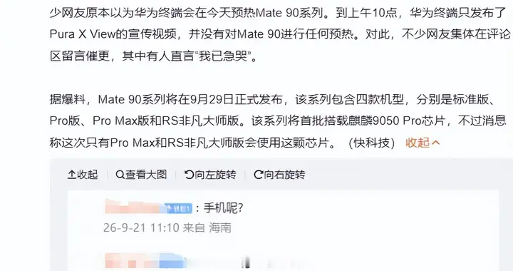 华为Mate 90的瓜，越闹越大了