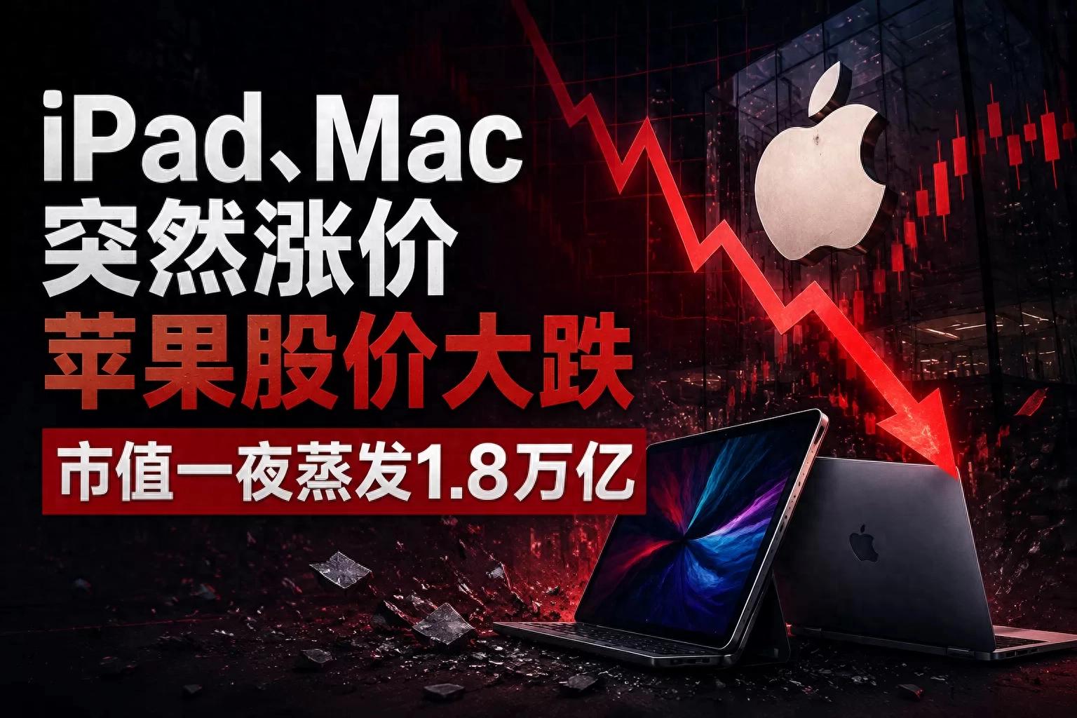 苹果iPad、Mac突然涨价，市值一夜蒸发1.8万亿！