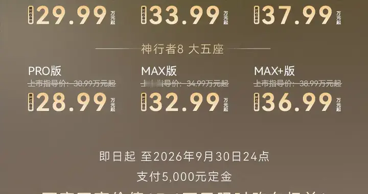 FREELANDER神行者8 大五座版限时权益价28.99万元起