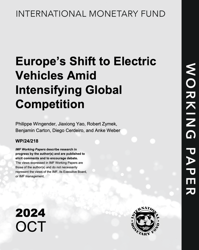 国际货币基金组织发布《全球竞争加剧，欧洲转向电动汽车》