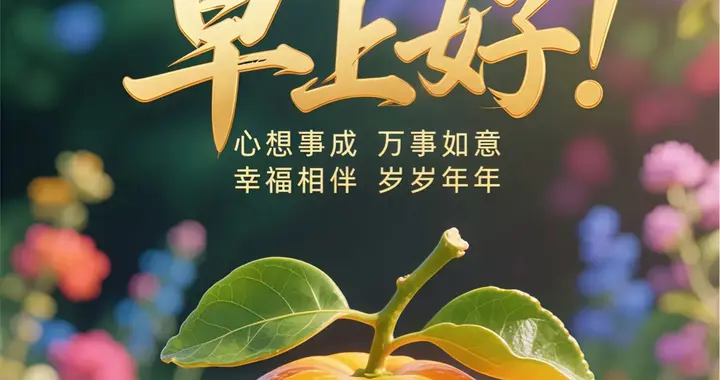 早安！晨光吻醒黎明，好运随清风伴你同行