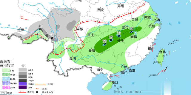 新一轮大范围雨雪强势来袭，气温回暖，今天夜间~2月15日天气预报