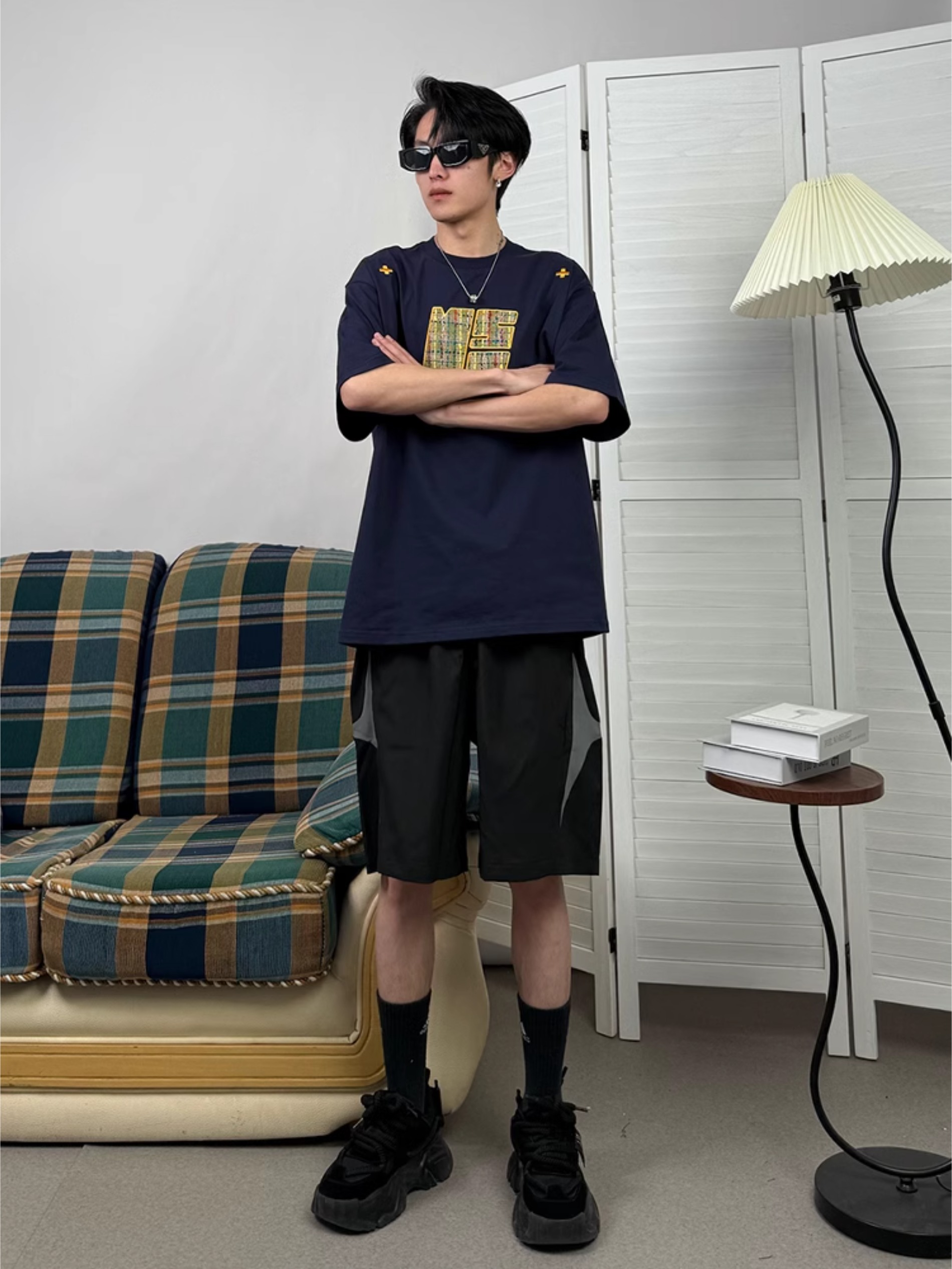 撞色拼接速干短裤男夏季冰丝凉感运动篮球裤