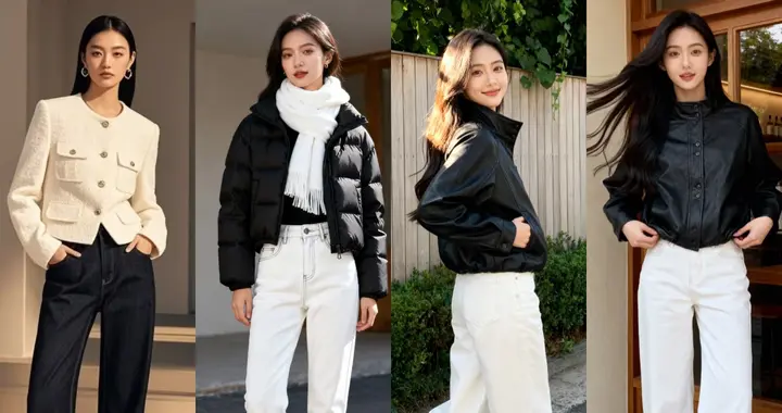 冬季会穿“黑+白”真的很高级，随便一搭就好看，干净利落显质感