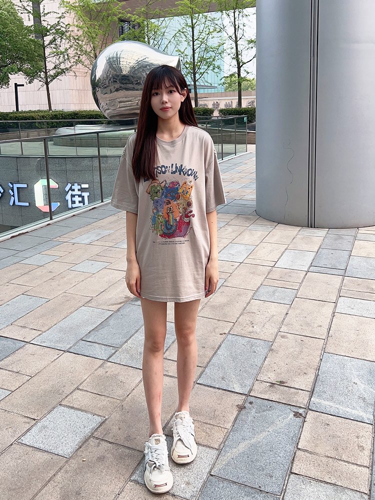 可盐可甜🔘灰咖色T恤