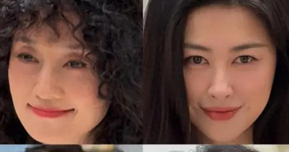 上海这天，马伊琍发型是爆炸头，朱珠小肚腩非常引人注目！