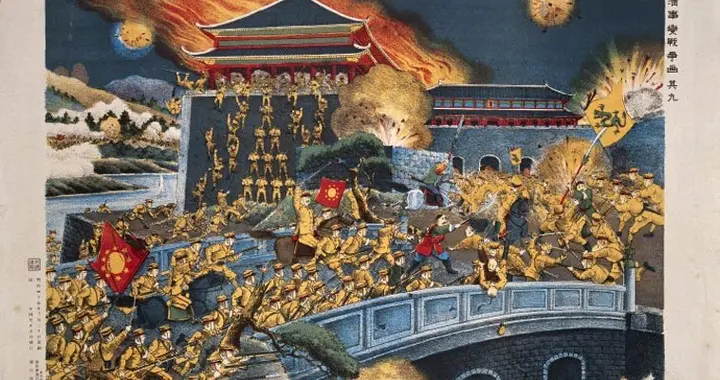 对于1911年辛亥革命，日本画家居然这样描绘，16张战场画面太震撼