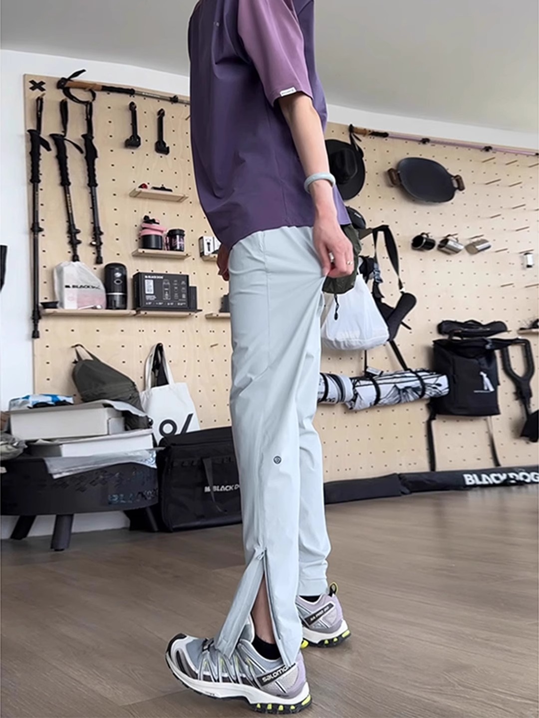 裤脚拉链微弹显瘦裤子男2025新款夏季美