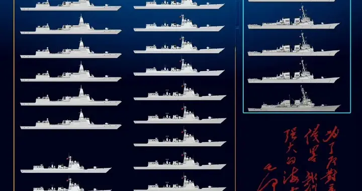 近5年来，中美服役驱逐舰对比如下。