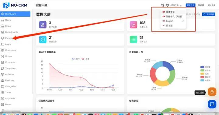NO-CRM系统Plus版，AI + 可视化 + 批量数据导入，告别Excel！