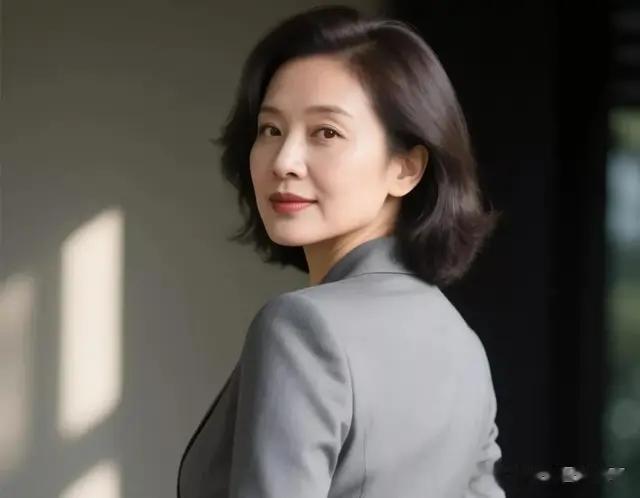 灰色职业装写真，太美了