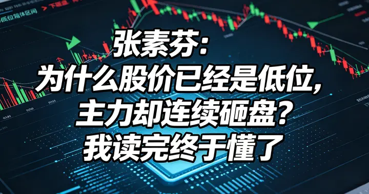 牛散张素芬肺腑之言：低位持续砸盘不是出货！是看错了主力意图