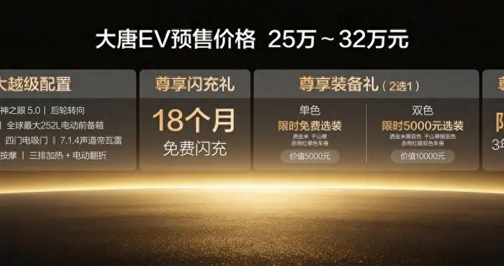大唐预售25万起，重写全尺寸SUV价值公式