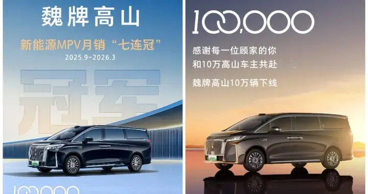 七连冠+十万台！魏牌高山，凭什么成为家庭出游首选？