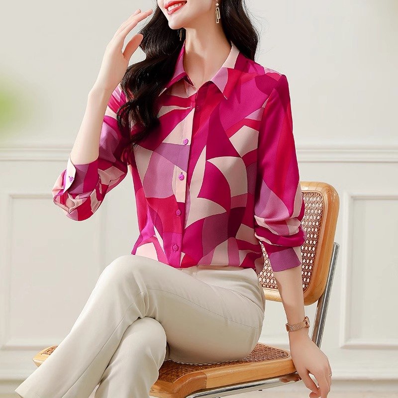 桑蚕丝柔美衬衫👗晨光微露的温婉