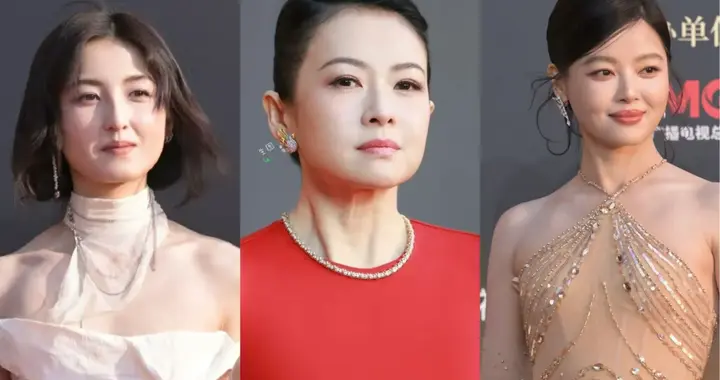 这夜，章子怡小腹微凸却昂首挺胸，不服输的劲表现得淋漓尽致！