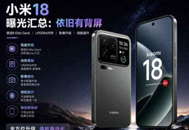 小米18全系标配2nm+2K直屏+双2亿像素，可惜最便宜版延迟至2027年