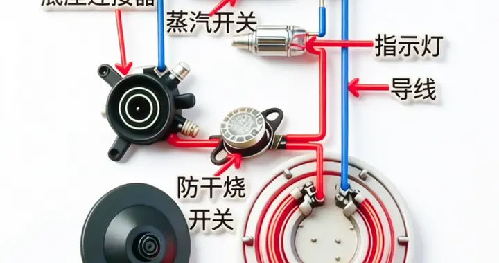 电工知识分享-图解电热水壶工作原理