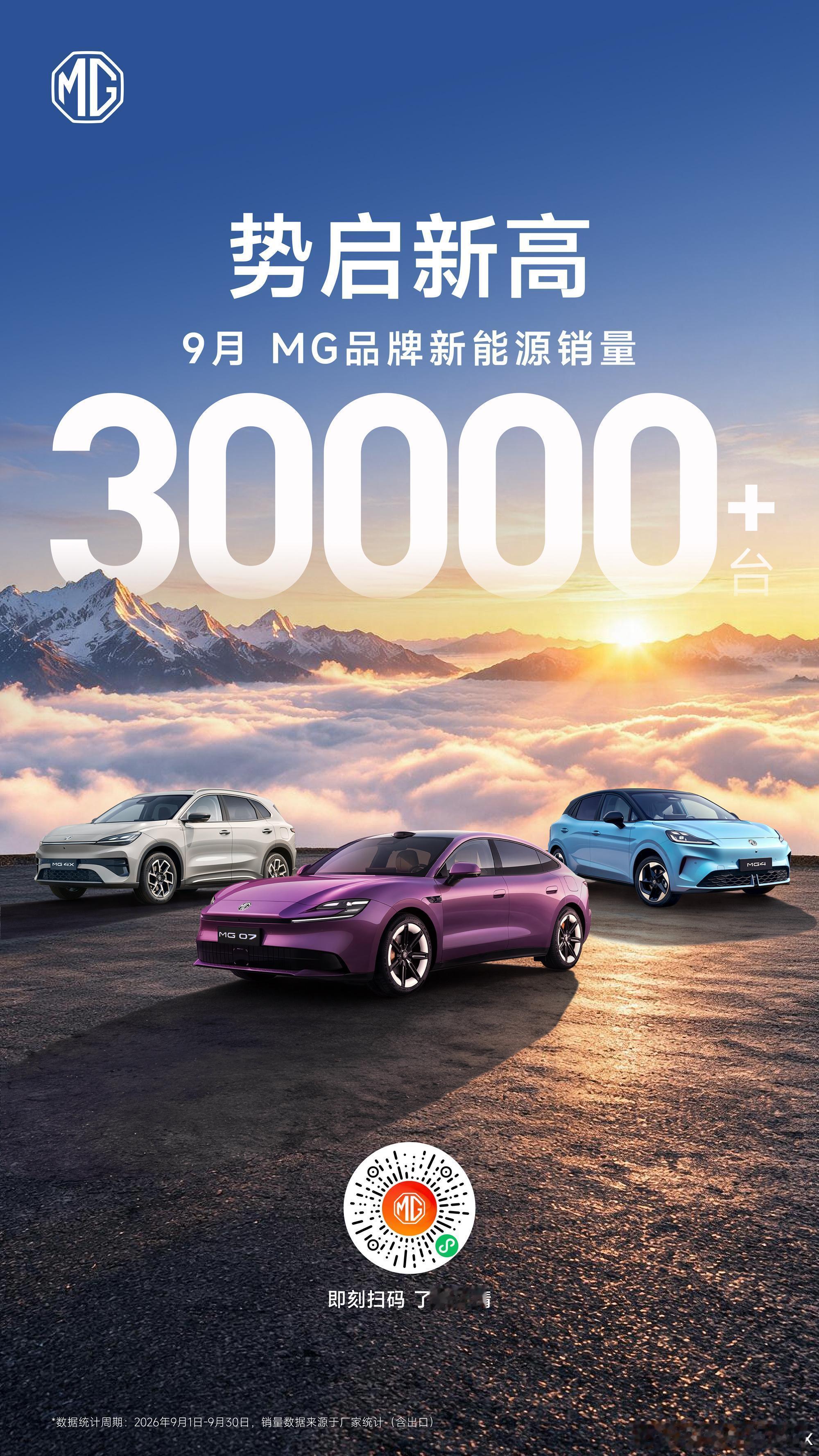 势启新高，再创佳绩！ 9月 品牌新能源销量突破30,000台!  家族...