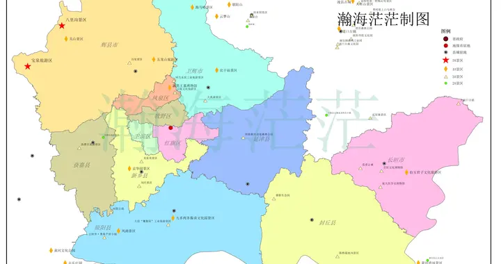 新乡市2A及以上景区分布一览地图，各级别景区都是谁？