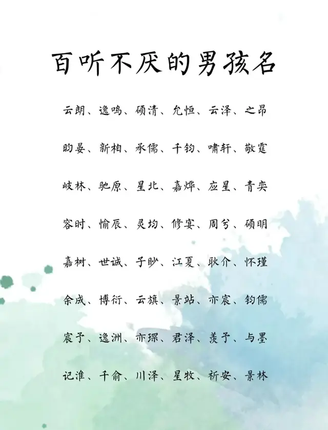 宝宝好名字分享