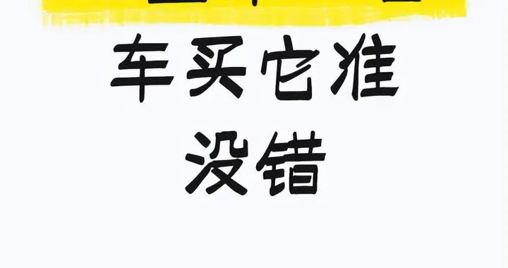 人生第一台车买它准没错