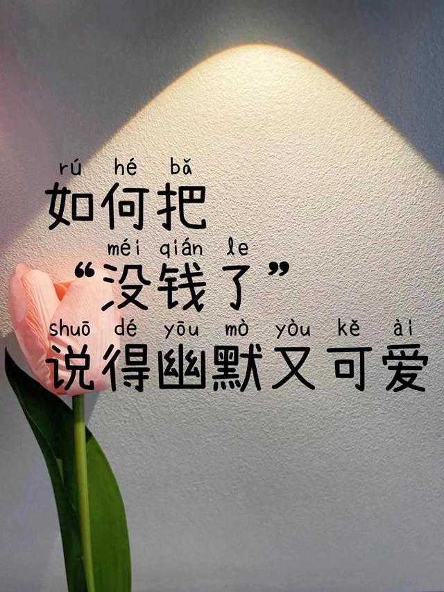 如何把“没钱了”说得幽默可爱