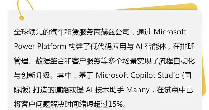 Hertz × Microsoft：AI 智能体让道路救援加速15%+