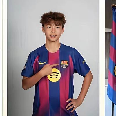 爱上小老弟：李昊炎签约巴萨梯队:中国足球