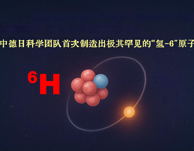 中德日科学团队首次制造出极其罕见的“氢-6”原子 ⁶H