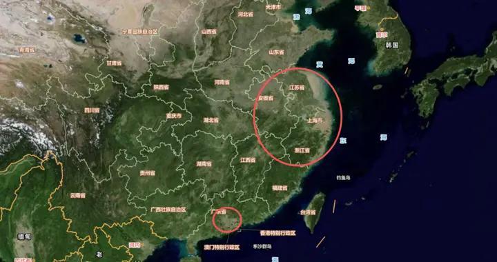 珠三角和长三角没法比，范围差别那么大！