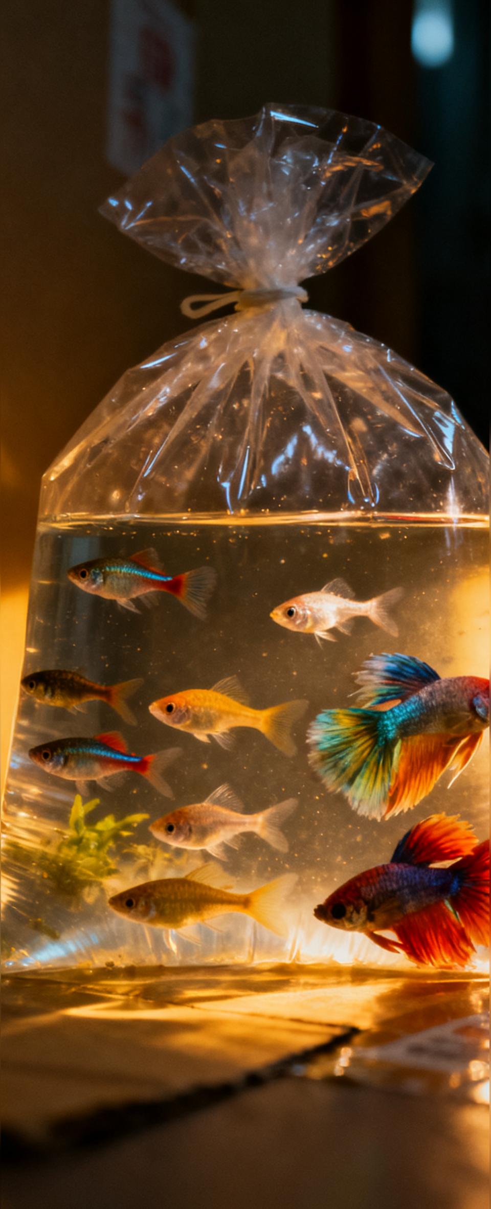 买观赏鱼收到一袋水，商家称烫熟分解了，咋回事？   你能想象吗？买观赏...