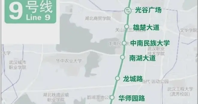 武汉地铁：9号线规划沿民族大道敷设！