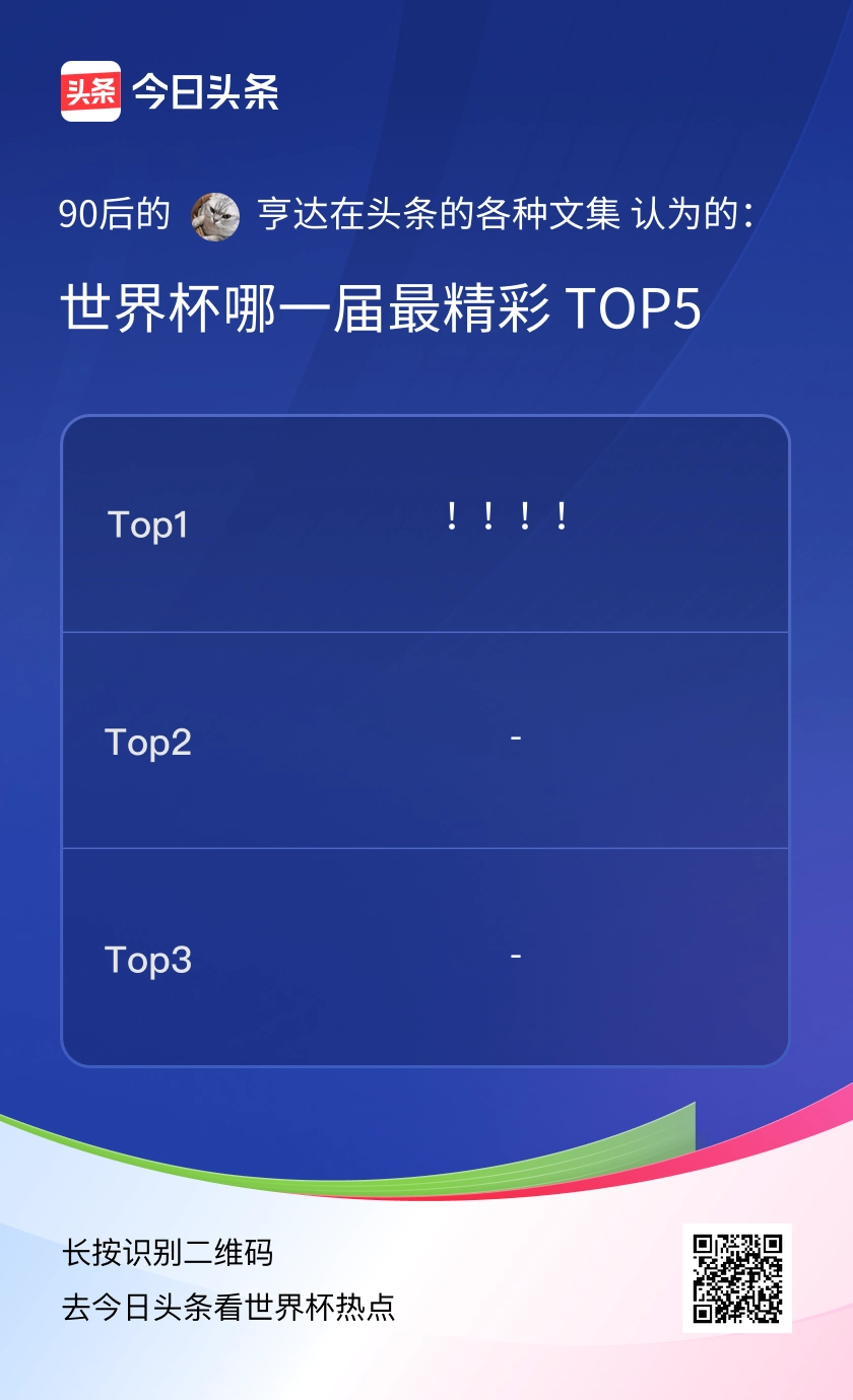 TOP5，可往届却总有球迷冲突的不和谐新闻。1998年法国世界杯，英格...