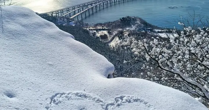 雪后大连莲花山，美得好像仙境