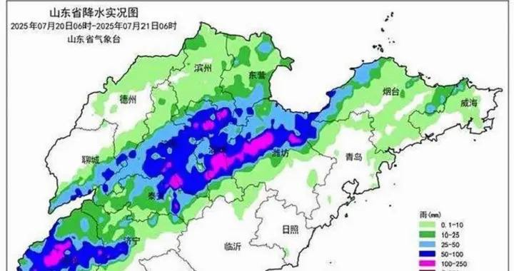 潍坊一夜暴雨平均23毫米，诸城最大43毫米，网友调侃这渡劫力度真不小