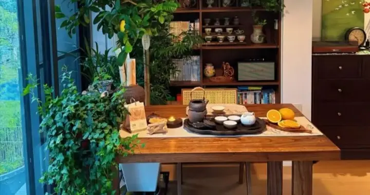 看我老婆，留一方小天地，在家也能享受浪漫的下午茶