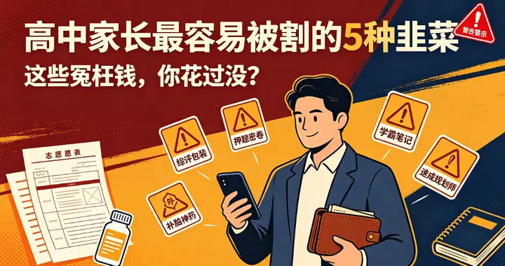 病急乱投医！高中家长常踩 5 大收割陷阱，大把血汗钱白白打水漂