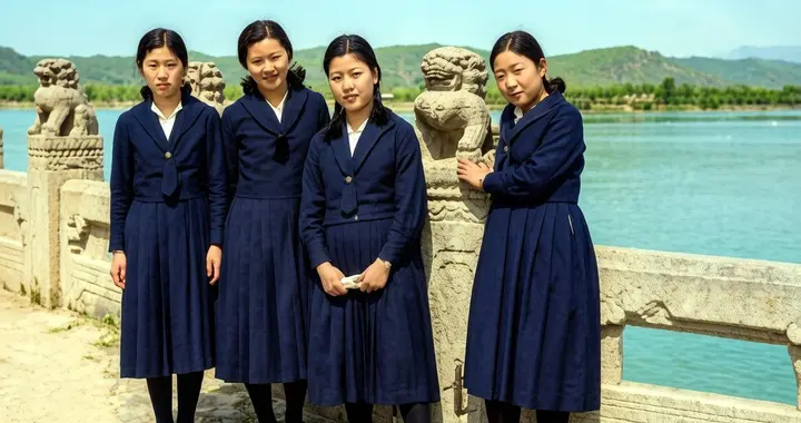 1938年5月，一群倭女游北京，可恨，可恶