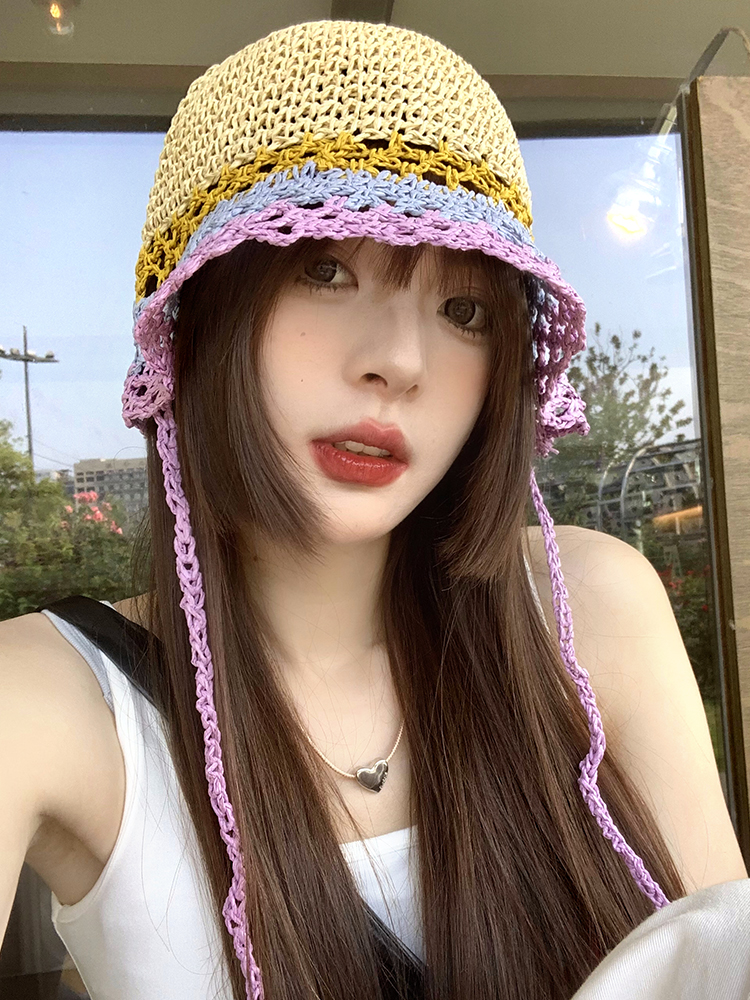 夏日防晒神器！个性手工编织渔夫帽